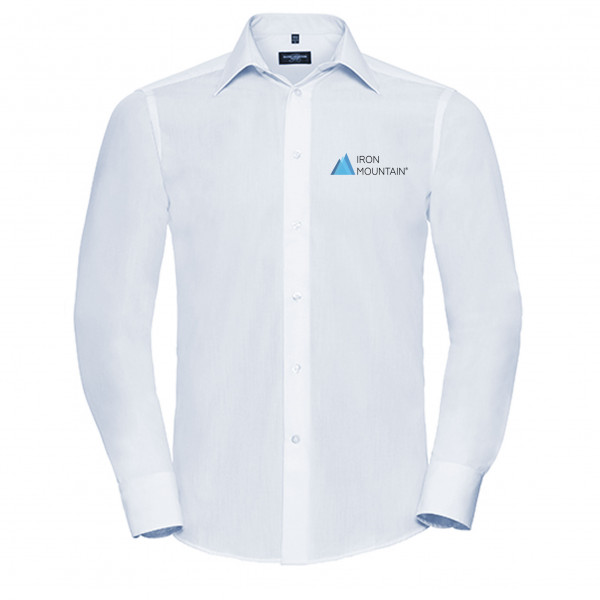 Men´s Tailored Polycotton Poplin Shirt - weiß